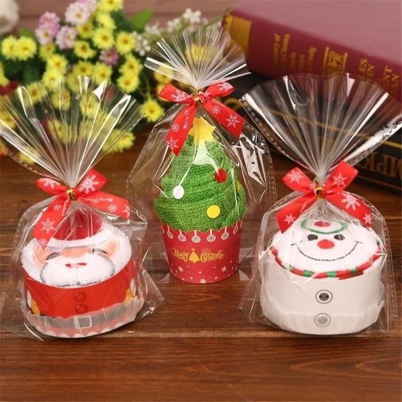 Embroidery Xmas Decorations - مناشف عيد الميلاد 30*30 سنتيمتر كعكة