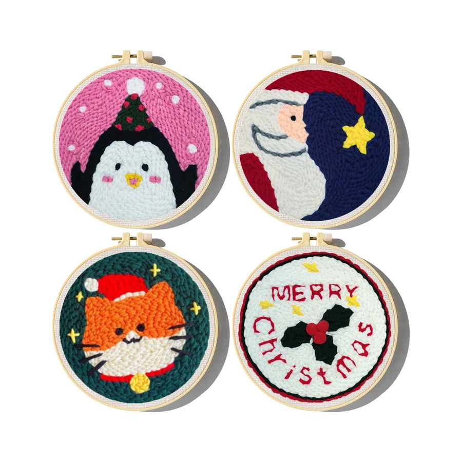 Embroidery Xmas Decorations - عيد الميلاد لكمة إبرة طقم تطريز