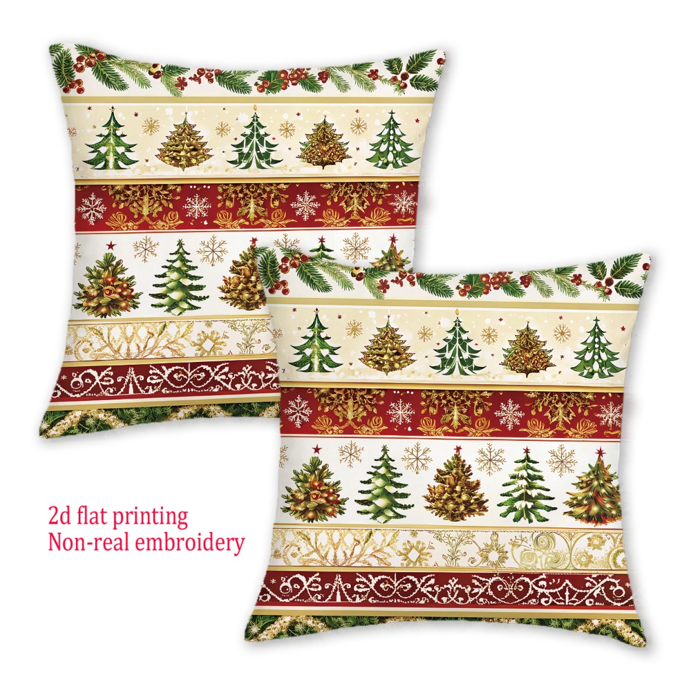 Embroidery Xmas Decorations - 2 قطعة ، 2D شقة عيد