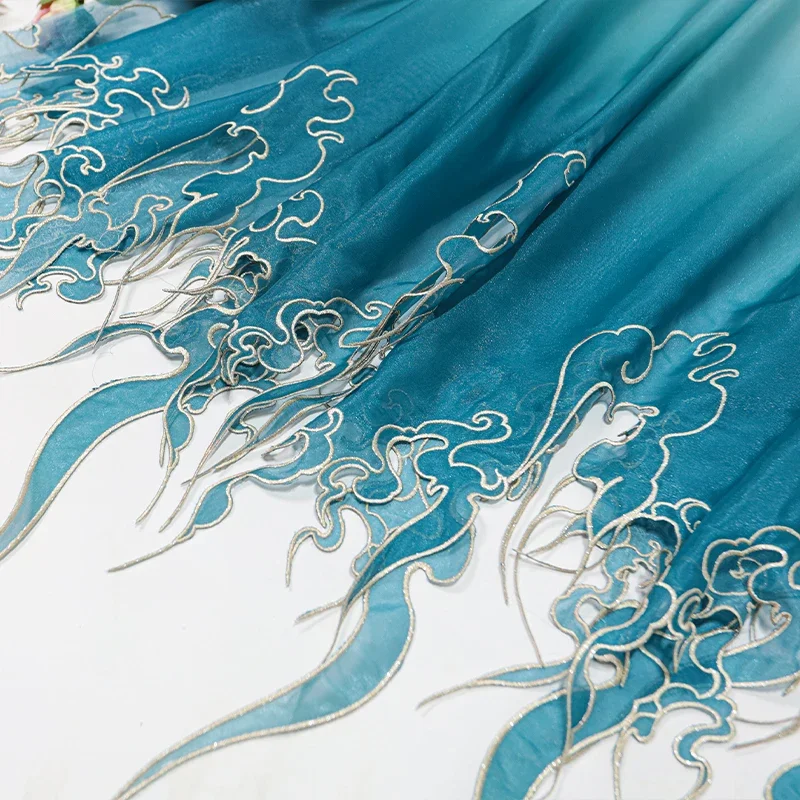 Embroidery Diy - قماش تدرج اللون بتطريز على الطراز