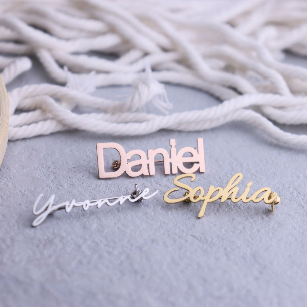 Embroidery Initials - اسم شخصي بروش التخصيص اسم بروش