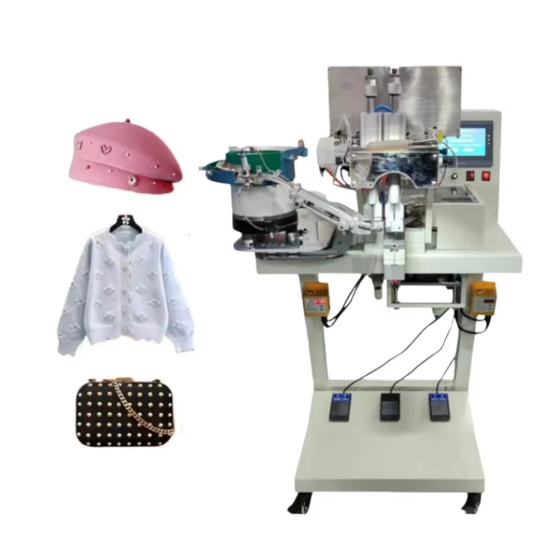 Embroidery Machines - آلة تثبيت اللؤلؤ الأوتوماتيكية ذات الرأسين
