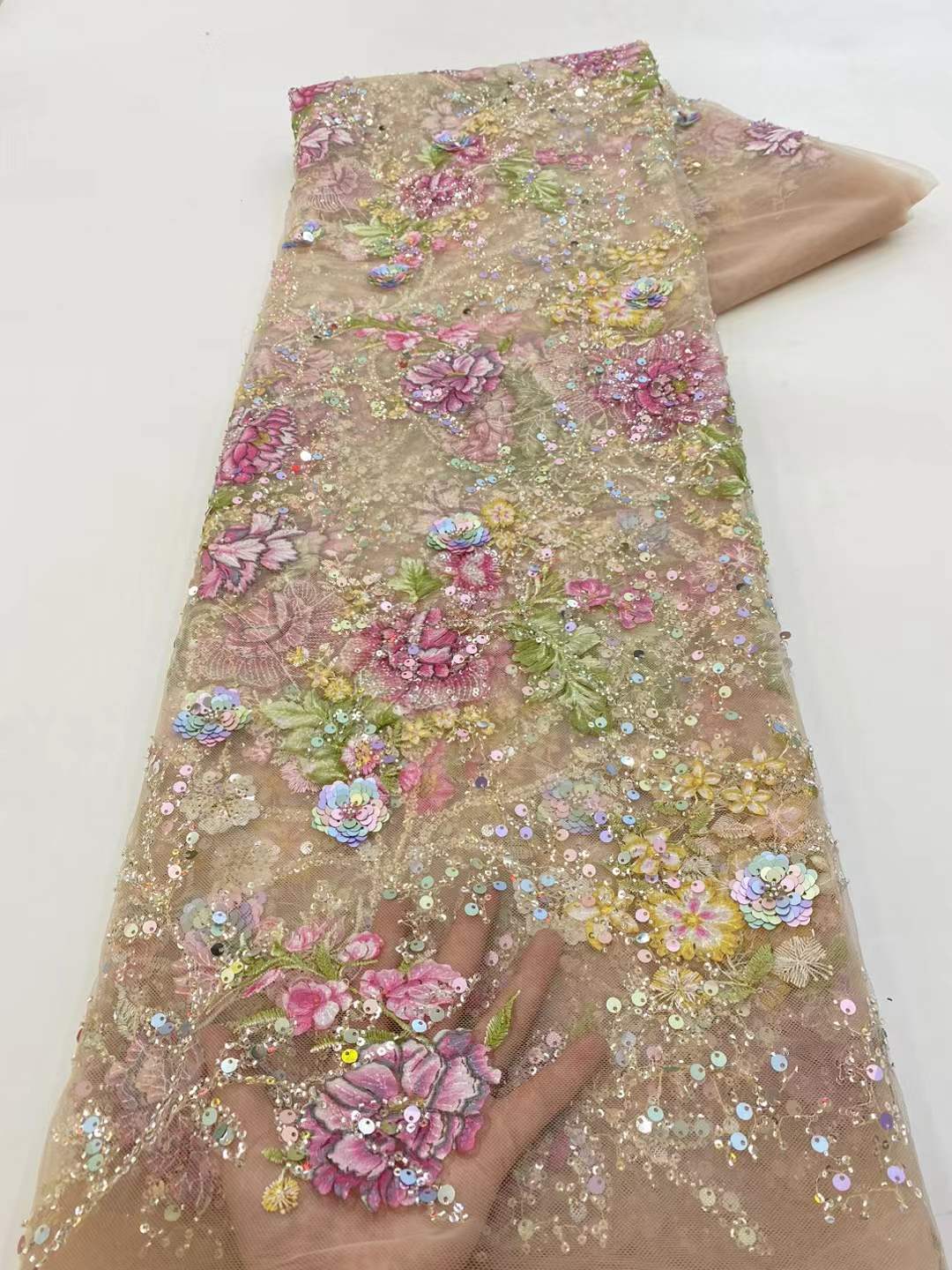 Embroidery Gradient - قماش دانتيل أفريقي 2026 عالي الجودة