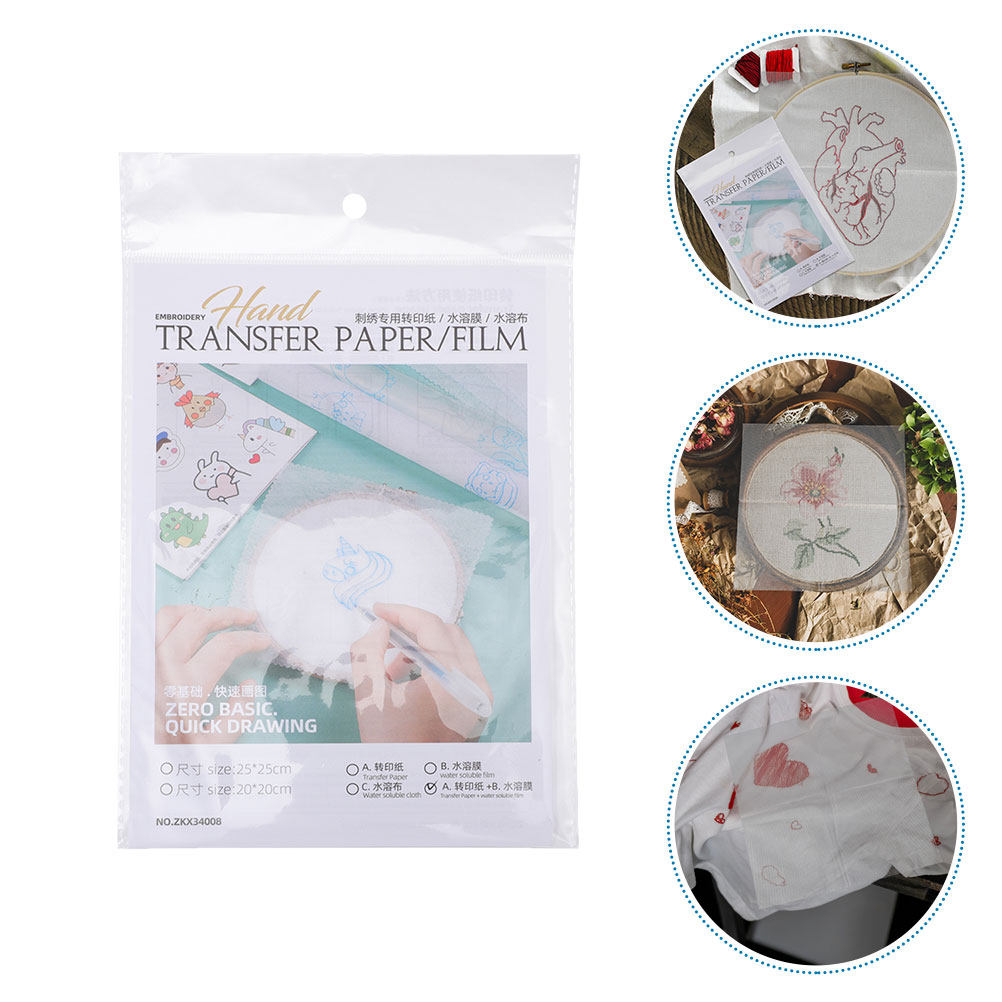 Embroidery Diy - 8 قطع ورق نقل التطريز القابل
