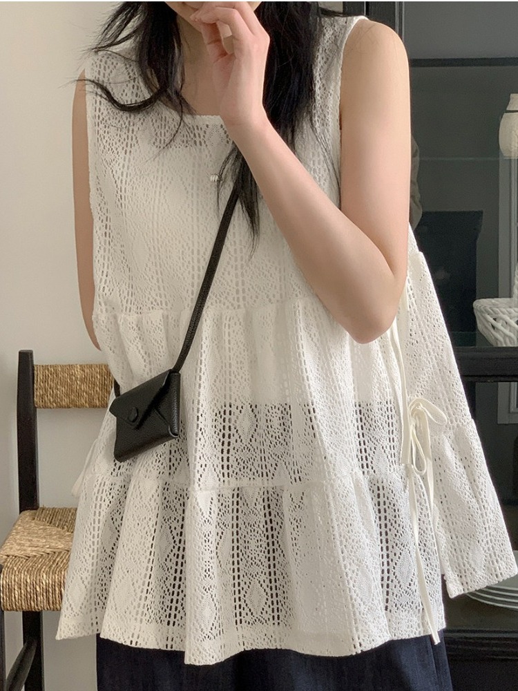 Embroidery Vest - بلوزة نسائية صيفية أنيقة بتصميم فريد،