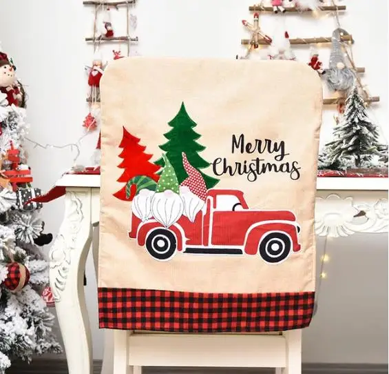 4/6/8 قطعة غطاء كرسي عيد الميل - مراجعة Embroidery Xmas Decorations وسعره