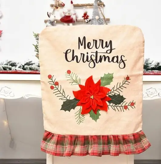 4/6/8 قطعة غطاء كرسي عيد الميل - مراجعة Embroidery Xmas Decorations وسعره