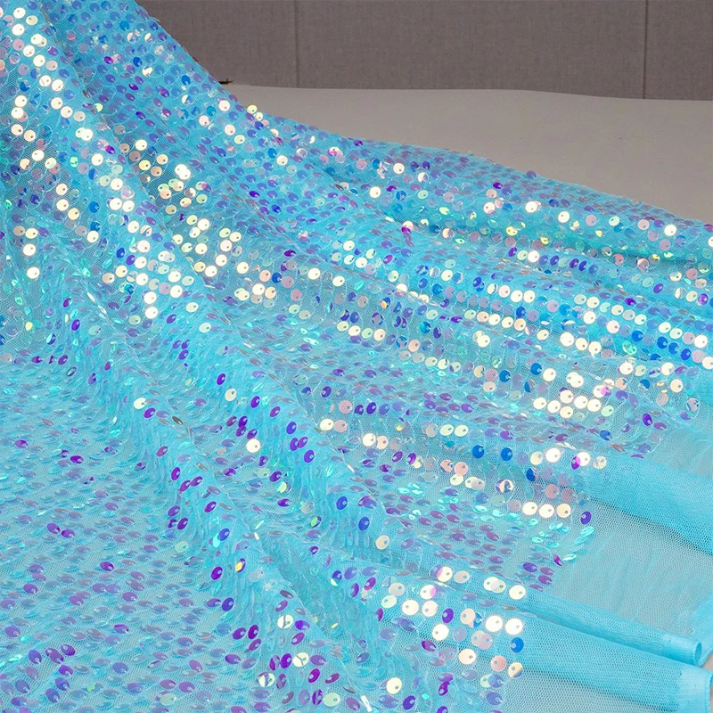 قماش مطرز بالترتر قوس قزح 6 مم - مراجعة Embroidery Gradient وسعره