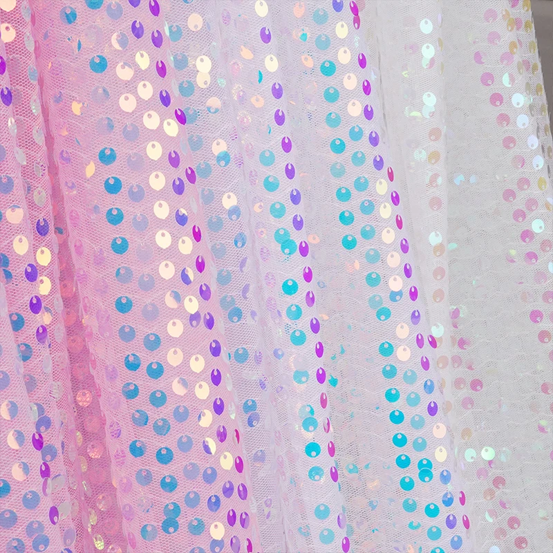 قماش مطرز بالترتر قوس قزح 6 مم - مراجعة Embroidery Gradient وسعره