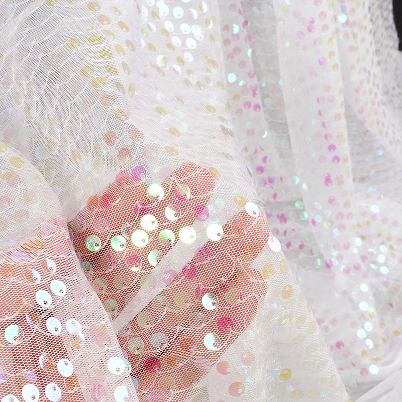 قماش مطرز بالترتر قوس قزح 6 مم - مراجعة Embroidery Gradient وسعره