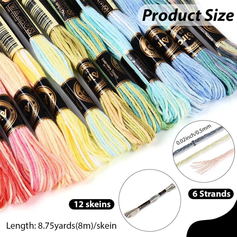 12 خيطًا، 105 ياردة، 6 طبقات،  - مراجعة Embroidery Gradient وسعره
