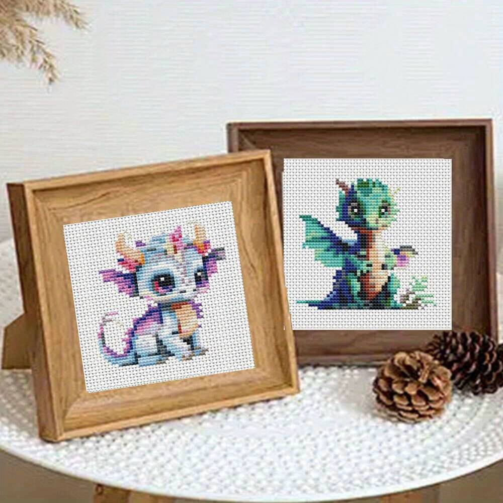 12 قطعة التنين عبر غرزة 11CT ا - مراجعة Embroidery Job وسعره