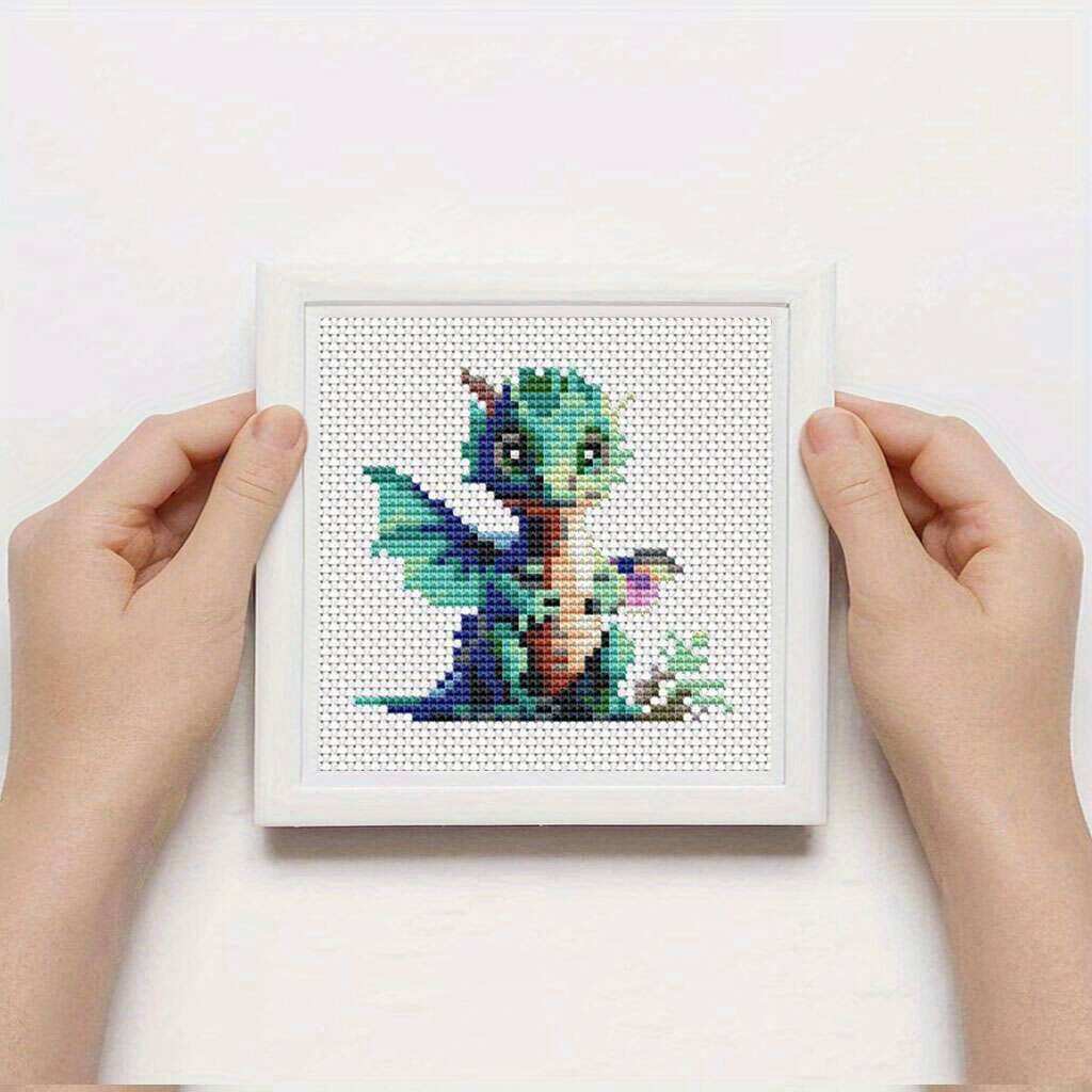 12 قطعة التنين عبر غرزة 11CT ا - مراجعة Embroidery Job وسعره