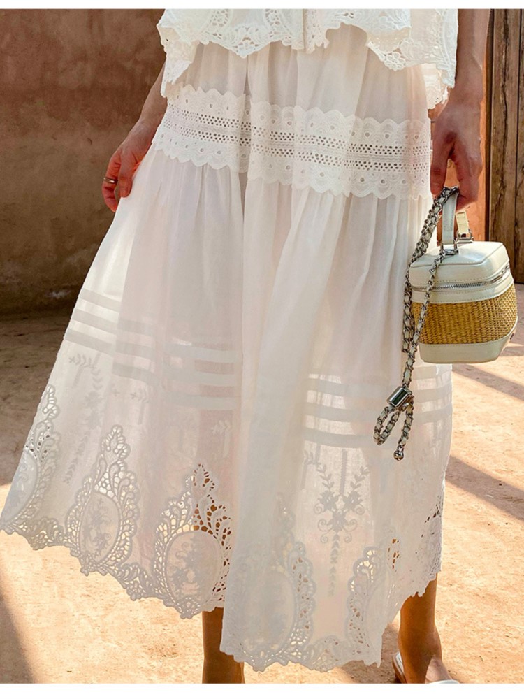 البوهيمي الأبيض ساحة الرقبة ست - مراجعة Embroidery Vest وسعره