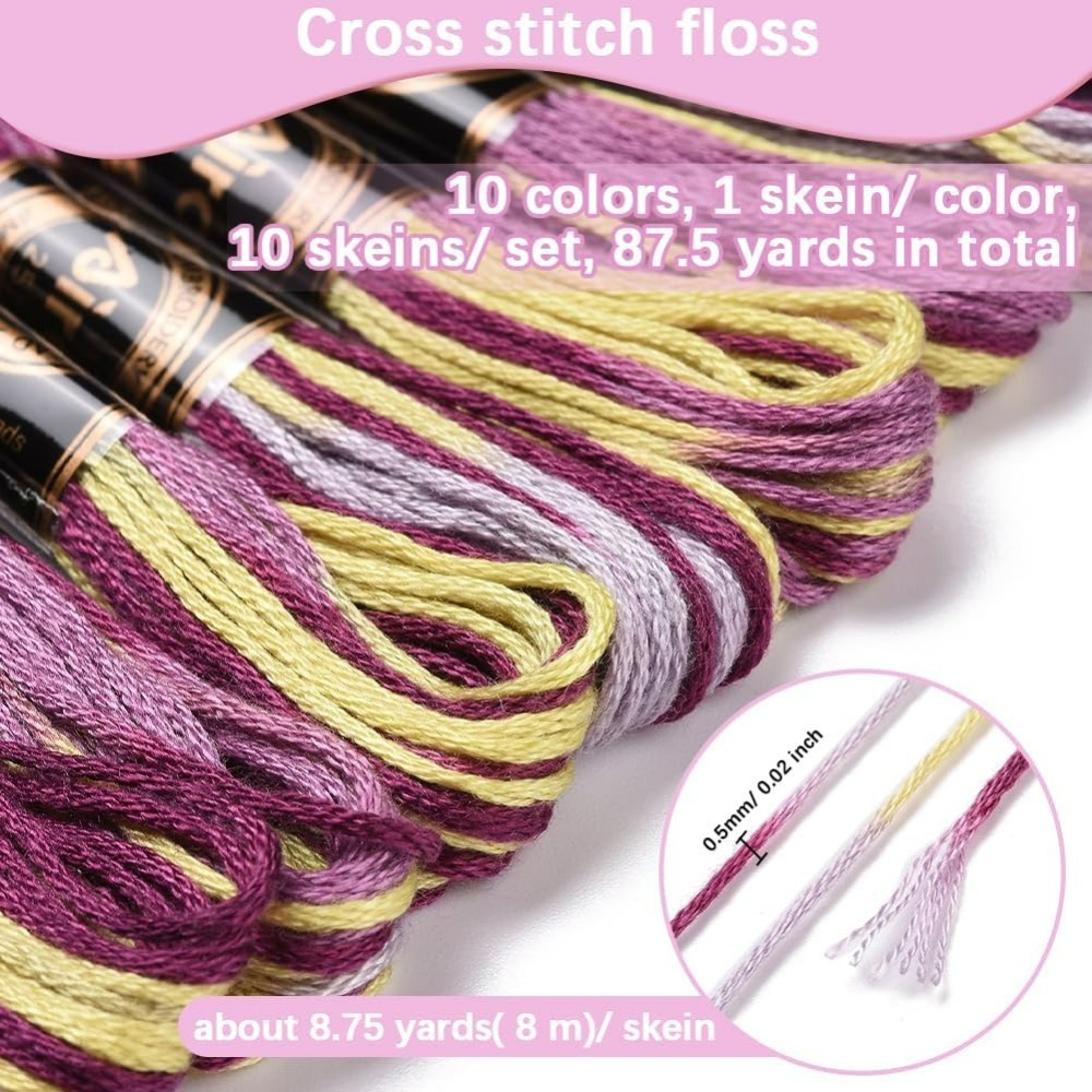 6 السواحل الأرجواني متنوعة الت - مراجعة Embroidery Diy وسعره