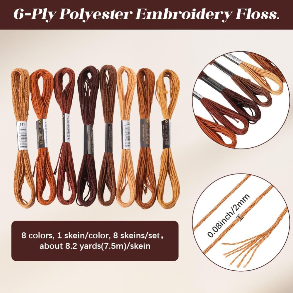 8 بكرات 6 خيوط من خيوط التطريز - مراجعة Embroidery Gradient وسعره