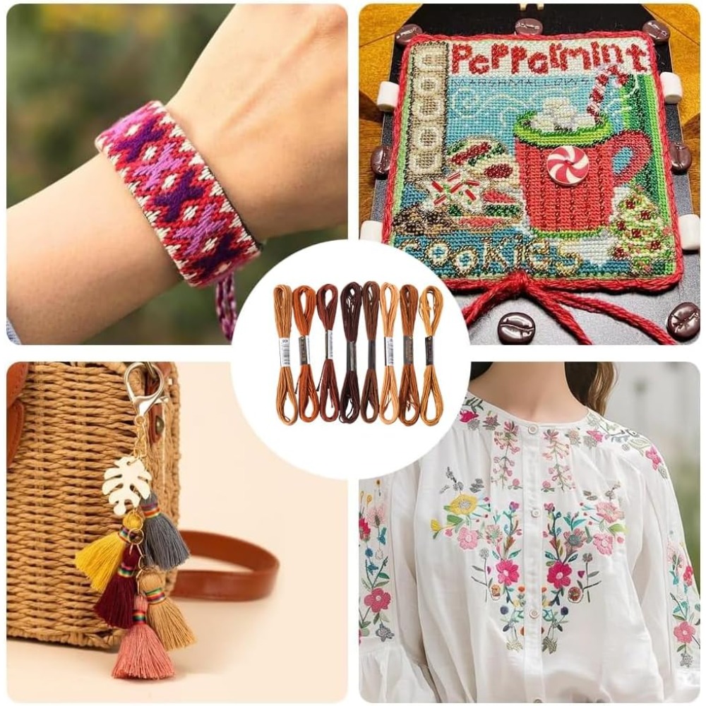 8 بكرات 6 خيوط من خيوط التطريز - مراجعة Embroidery Gradient وسعره