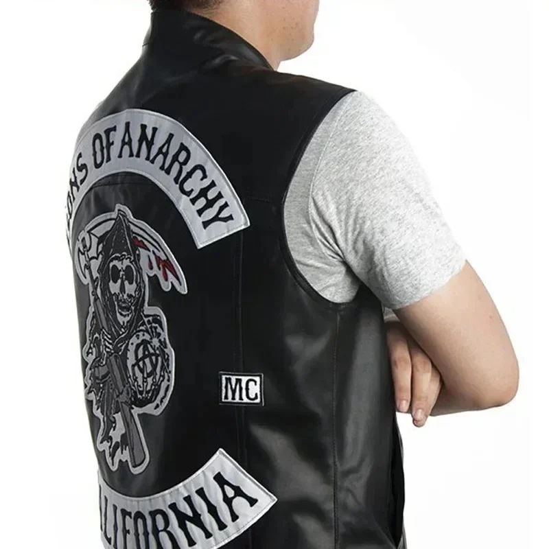 سترة جلدية للرجال بدون أكمام ل - مراجعة Embroidery Vest وسعره
