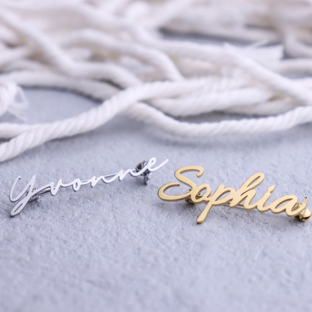 اسم شخصي بروش التخصيص اسم بروش - مراجعة Embroidery Initials وسعره