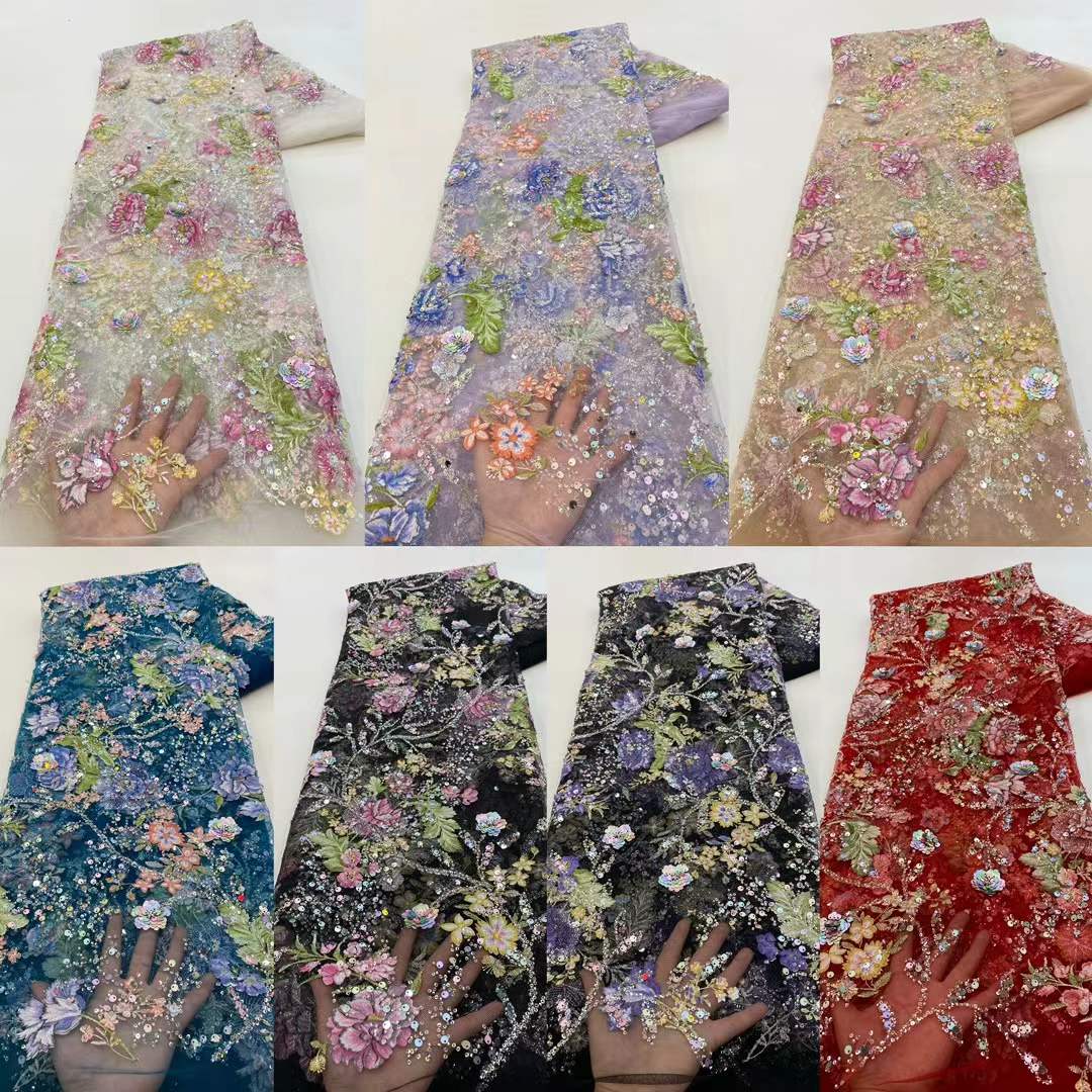 قماش دانتيل أفريقي 2026 عالي ا - مراجعة Embroidery Gradient وسعره