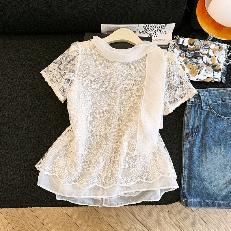 قميص دانتيل أنيق بتطريز ثقيل و - مراجعة Embroidery Unique Design وسعره