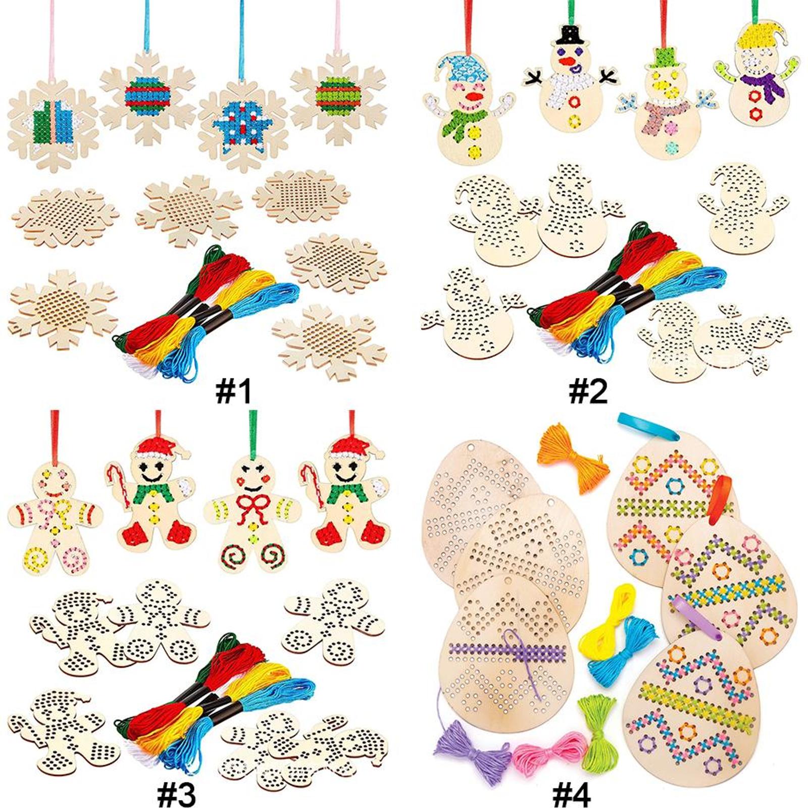 قلادة مطرزة على شكل بيض عيد ال - مراجعة Embroidery Xmas Decorations وسعره