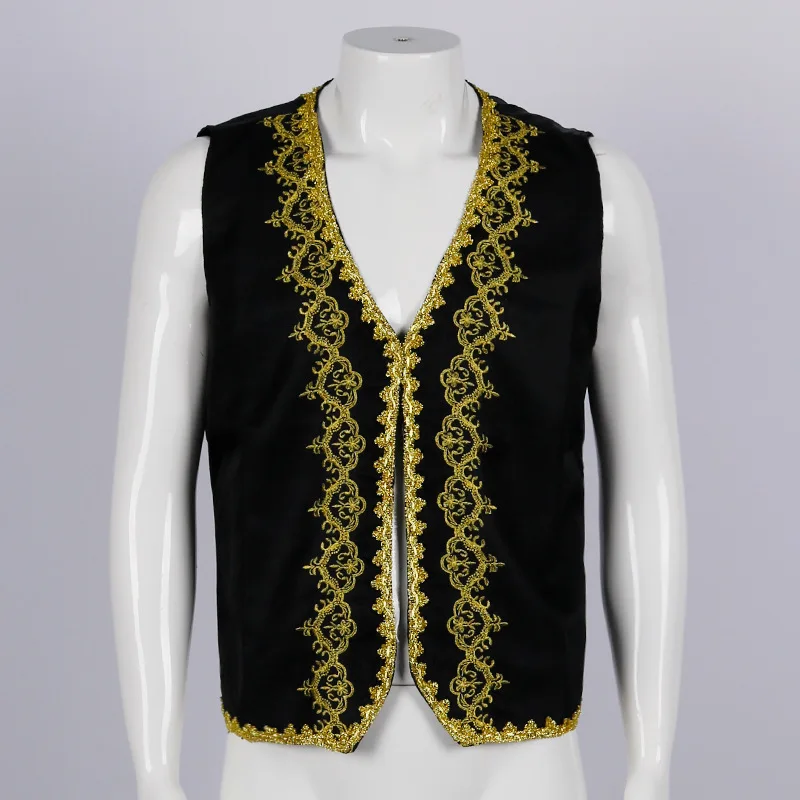 القرون الوسطى الذهب التطريز ال - مراجعة Embroidery Vest وسعره