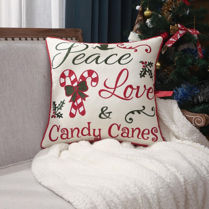 غطاء وسادة الكريسماس بتصميم ال - مراجعة Embroidery Xmas Decorations وسعره