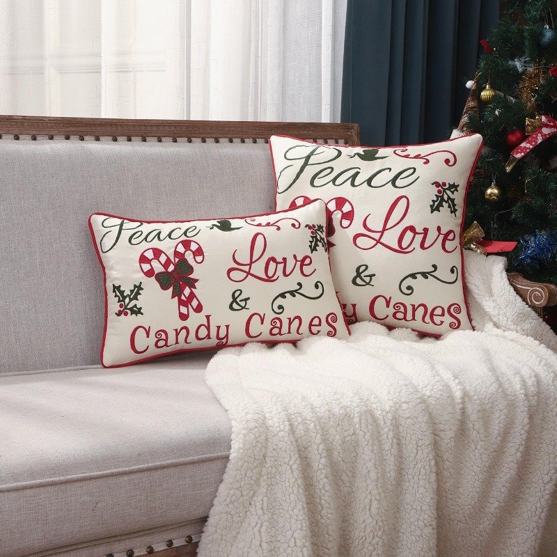 غطاء وسادة الكريسماس بتصميم ال - مراجعة Embroidery Xmas Decorations وسعره