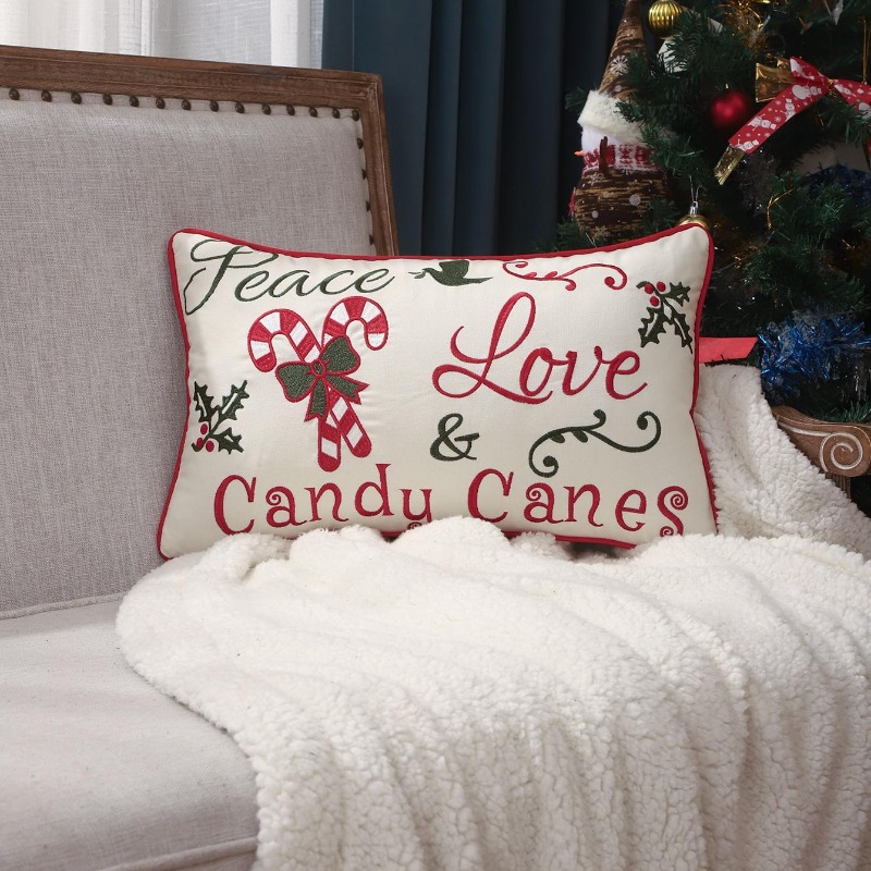 غطاء وسادة الكريسماس بتصميم ال - مراجعة Embroidery Xmas Decorations وسعره