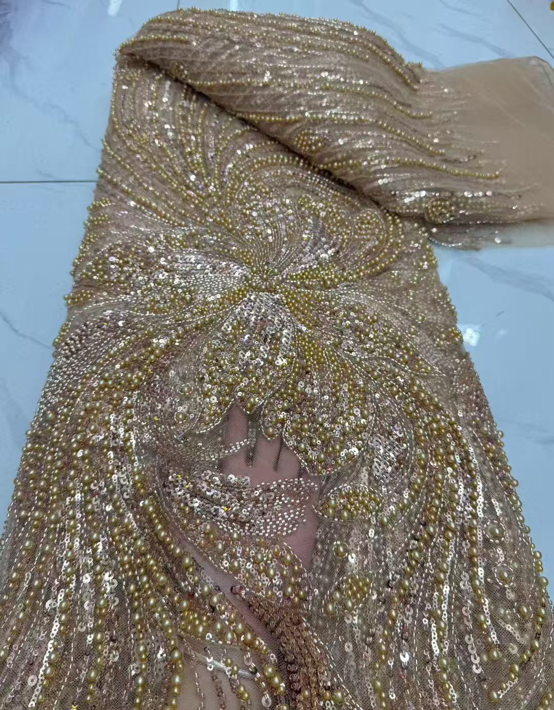 أقمشة دانتيل أفريقية مطرزة بال - مراجعة Embroidery Gradient وسعره