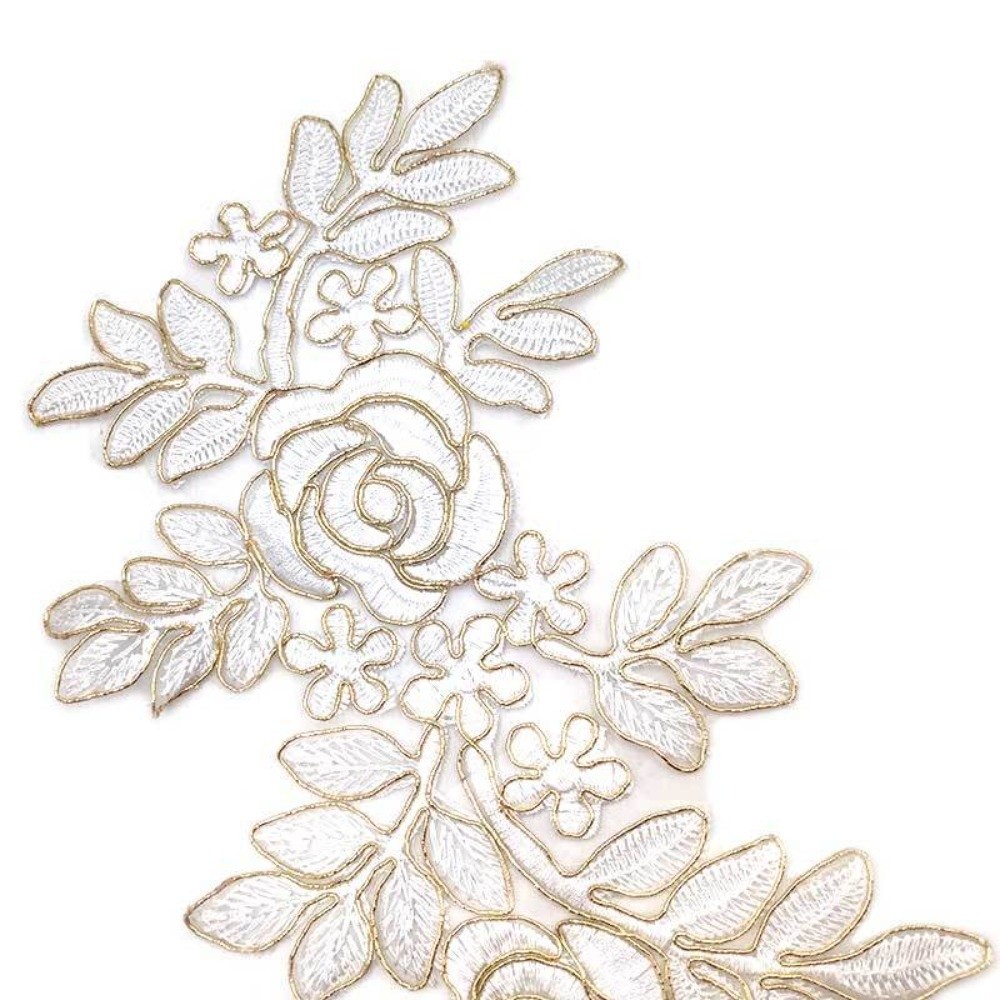 زوج واحد من رقعات التطريز الزه - مراجعة Embroidery Patches وسعره