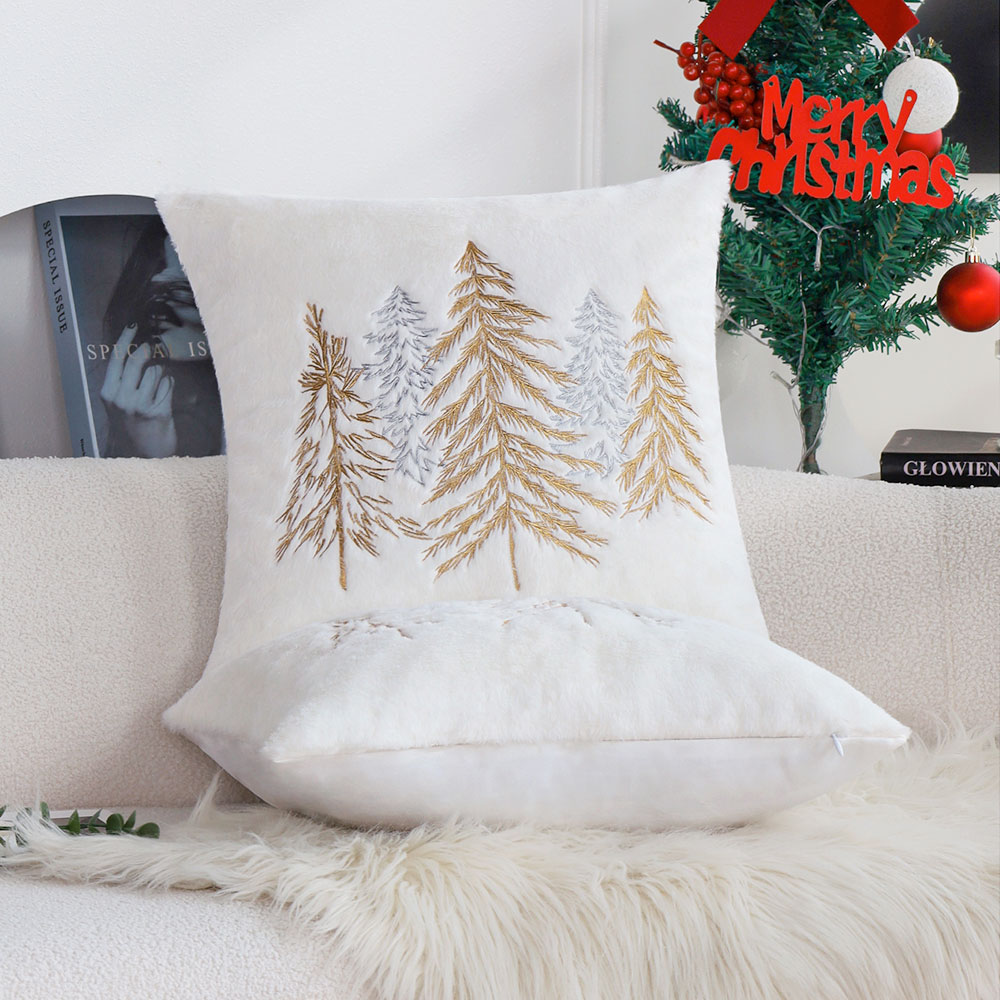 عيد الميلاد فو الأرنب الفراء و - مراجعة Embroidery Xmas Decorations وسعره