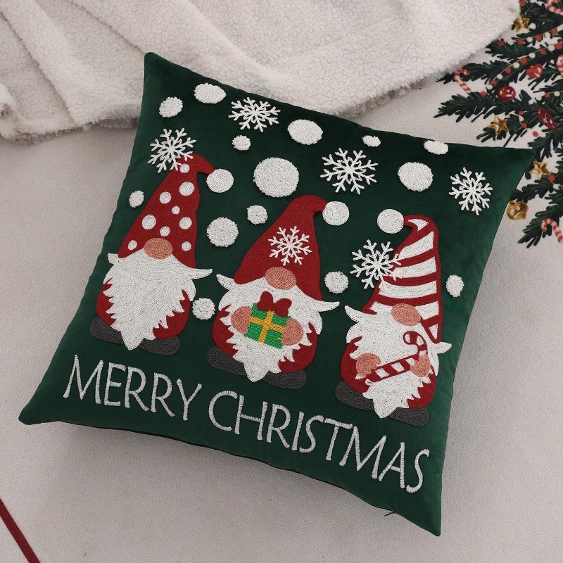غطاء وسادة عيد الميلاد مع تطري - مراجعة Embroidery Xmas Decorations وسعره