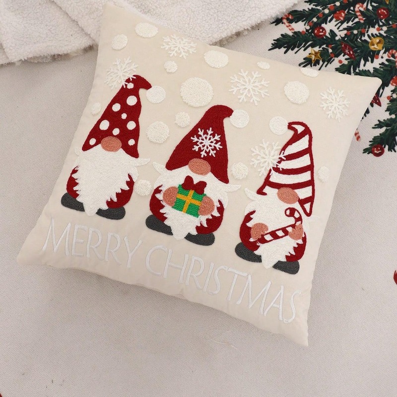 غطاء وسادة عيد الميلاد مع تطري - مراجعة Embroidery Xmas Decorations وسعره