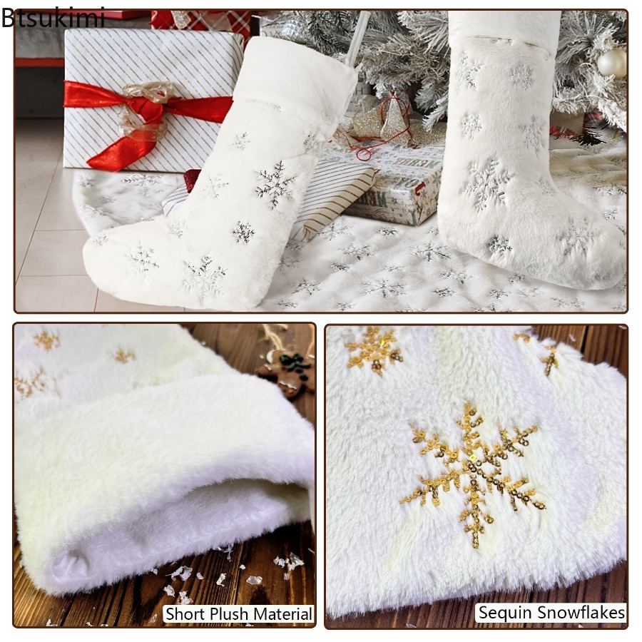جوارب عيد الميلاد الجديدة لعام - مراجعة Embroidery Xmas Decorations وسعره